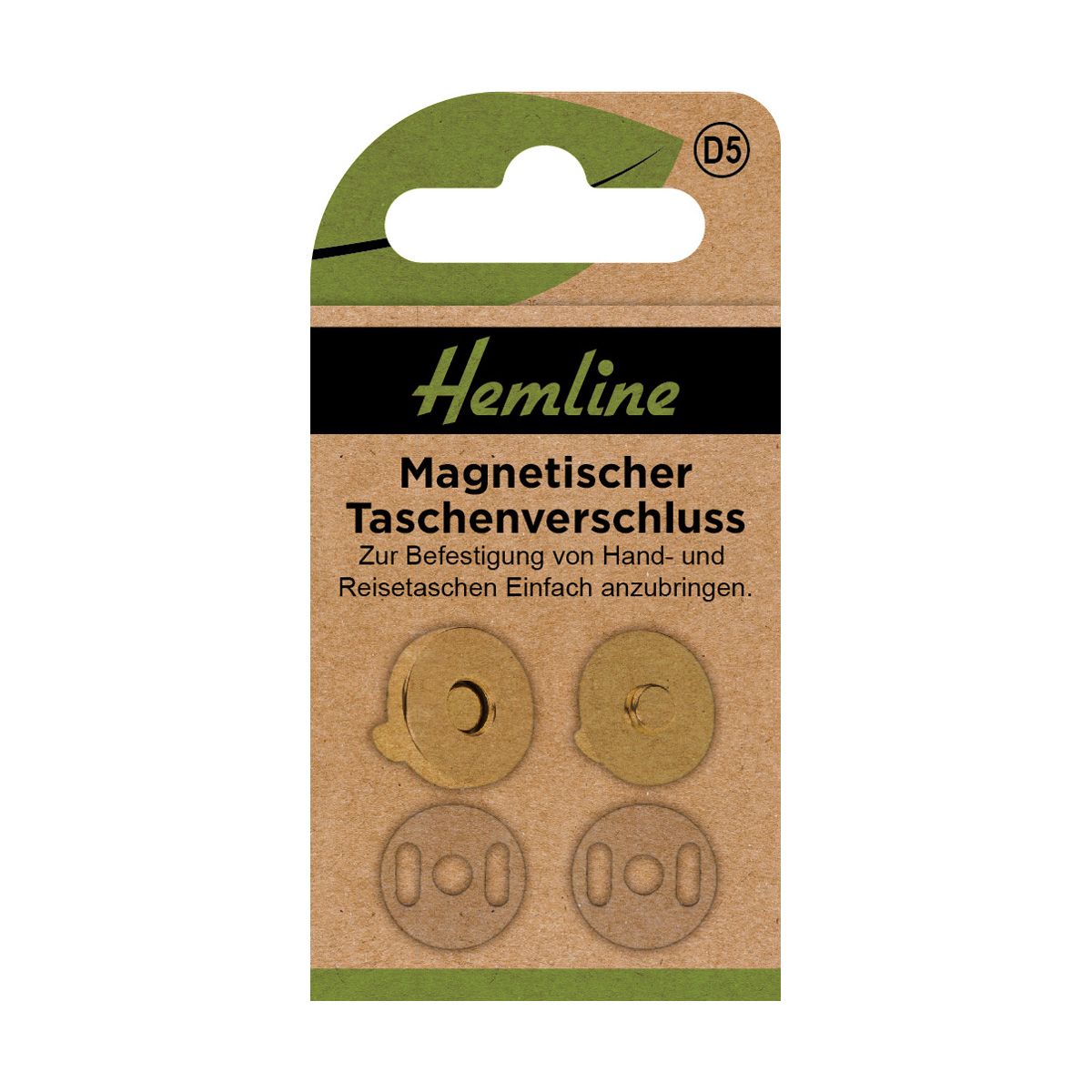 Magnetischer Taschenverschluss gold 1 St