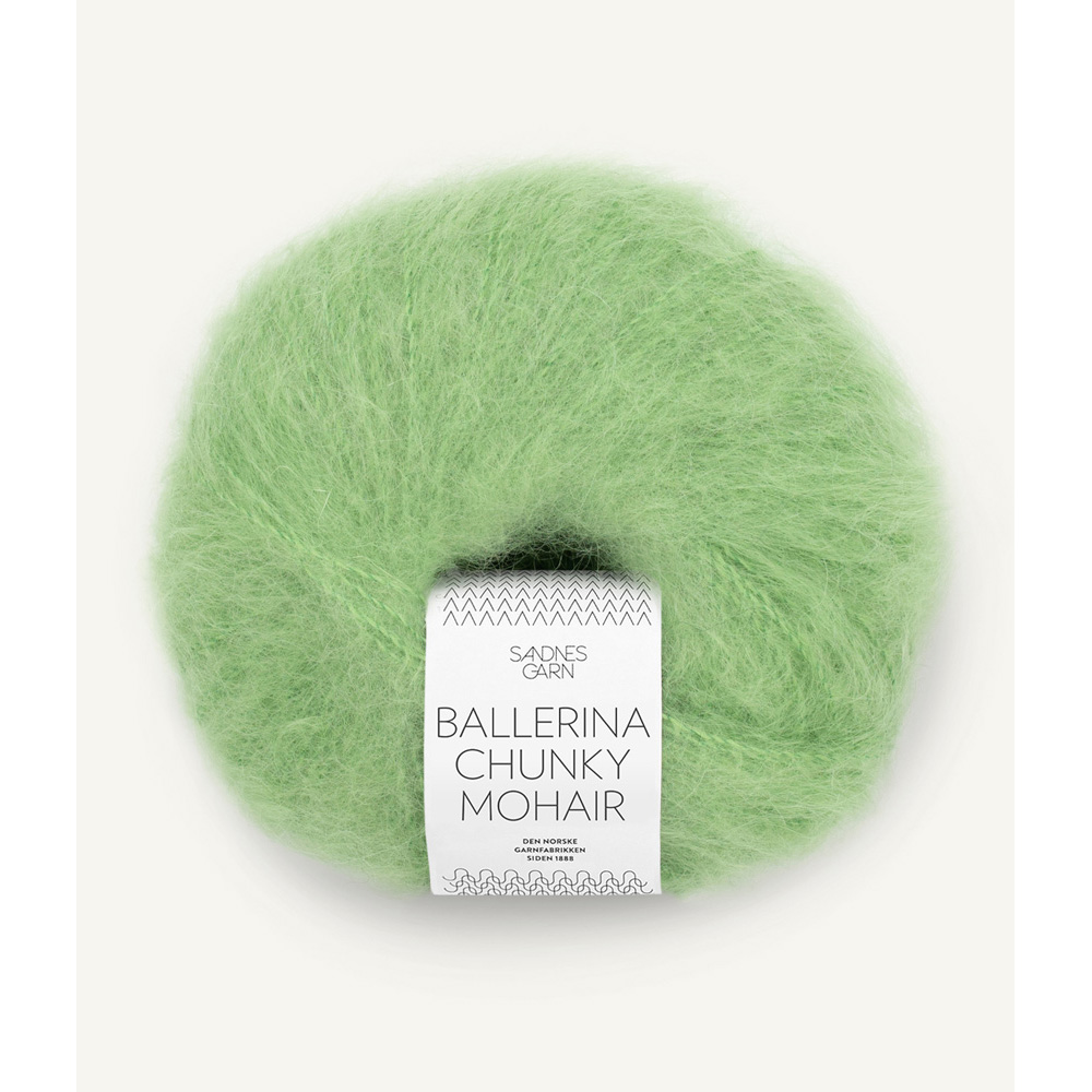 Wolle Sandnes Garn spring green Ballerina Chunky Mohair 135m 50g