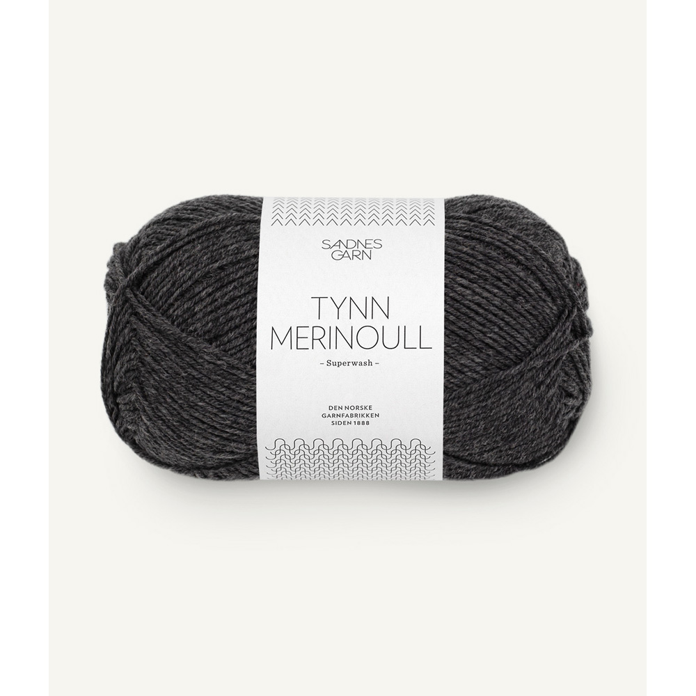 Wolle Sandnes Garn dark grey mottled Tynn Merinoull 175m 50g
