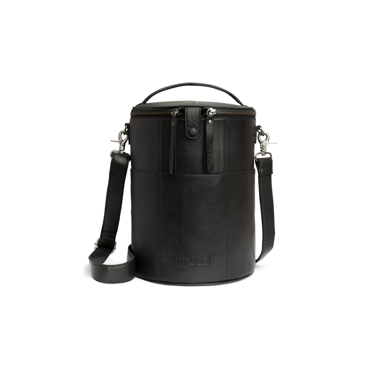 Lederorganizer rund mit Henkel, groß Saturn XL Black