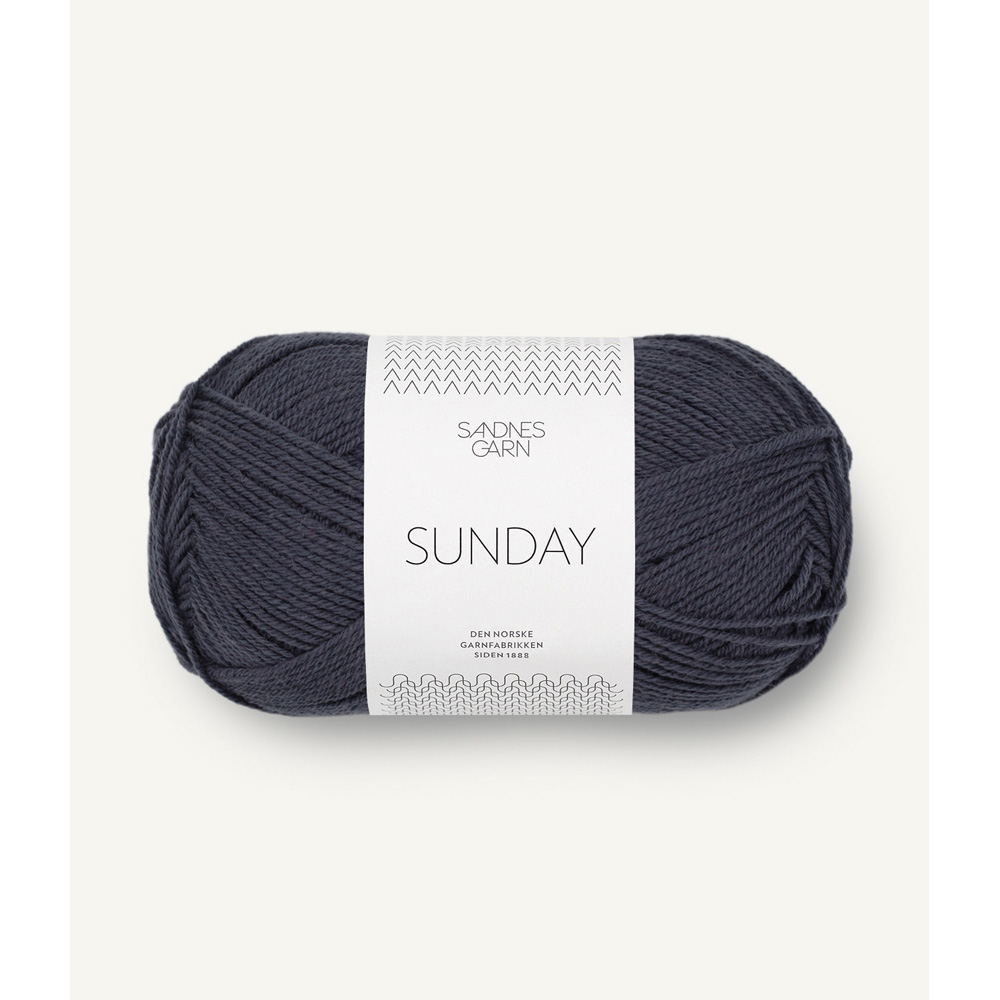 Wolle Sandnes Garn dark grey blue Sunday 235m 50g