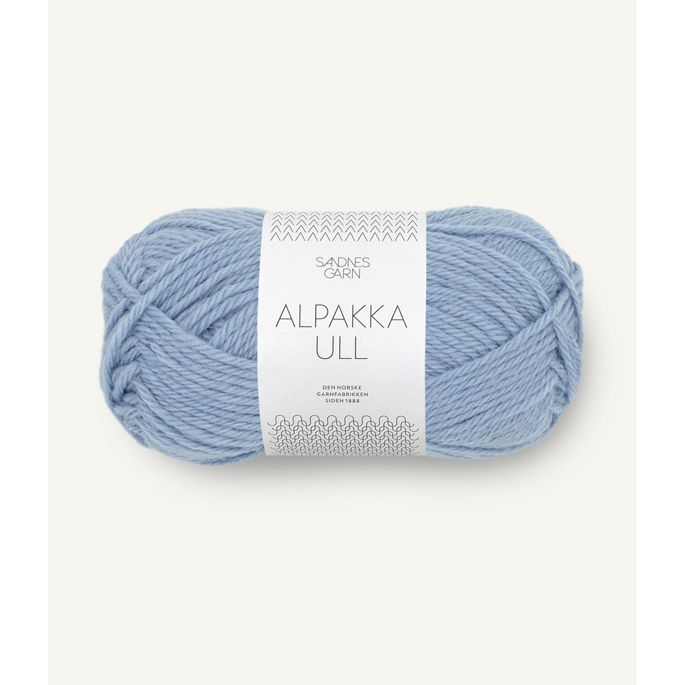 Wolle Sandnes Garn bla hortensia Alpakka Ull 100m 50g