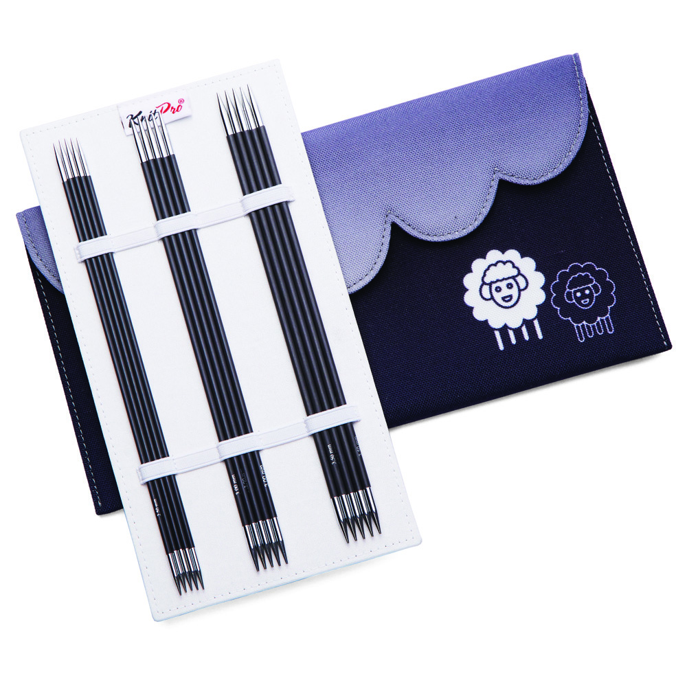 Nadelset Starter Nadelspiel Karbonz 15 cm, je 5 Nadeln 2,0 2,5 3,0 3,5 4,0 mm