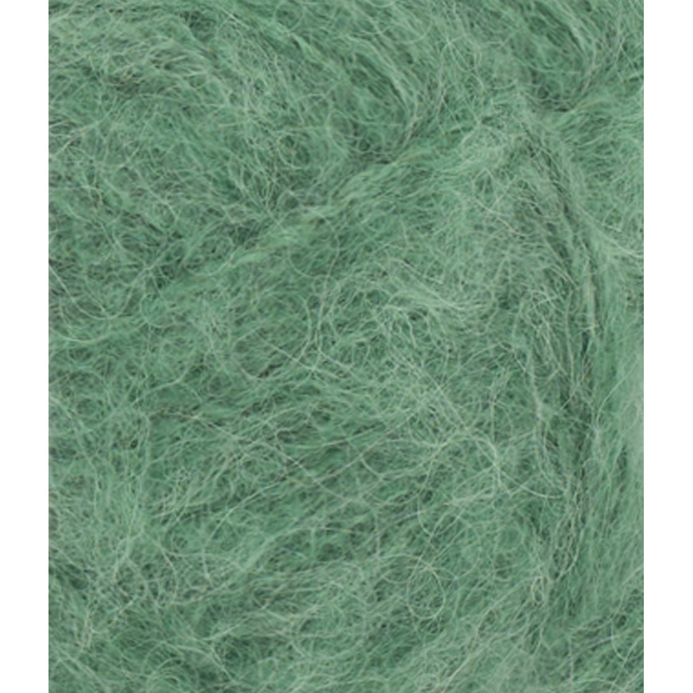 Wolle Sandnes Garn gronn myrt Borstet Alpakka  110m 50g