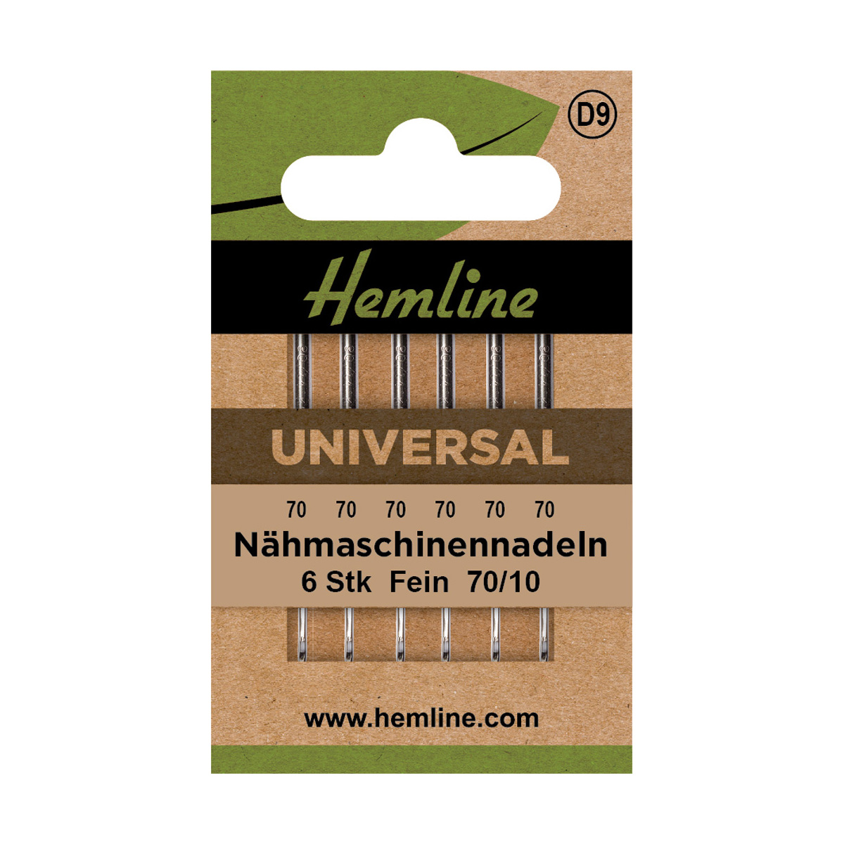 Nähmaschinennadeln Universal Fein 70/10 6 Stück