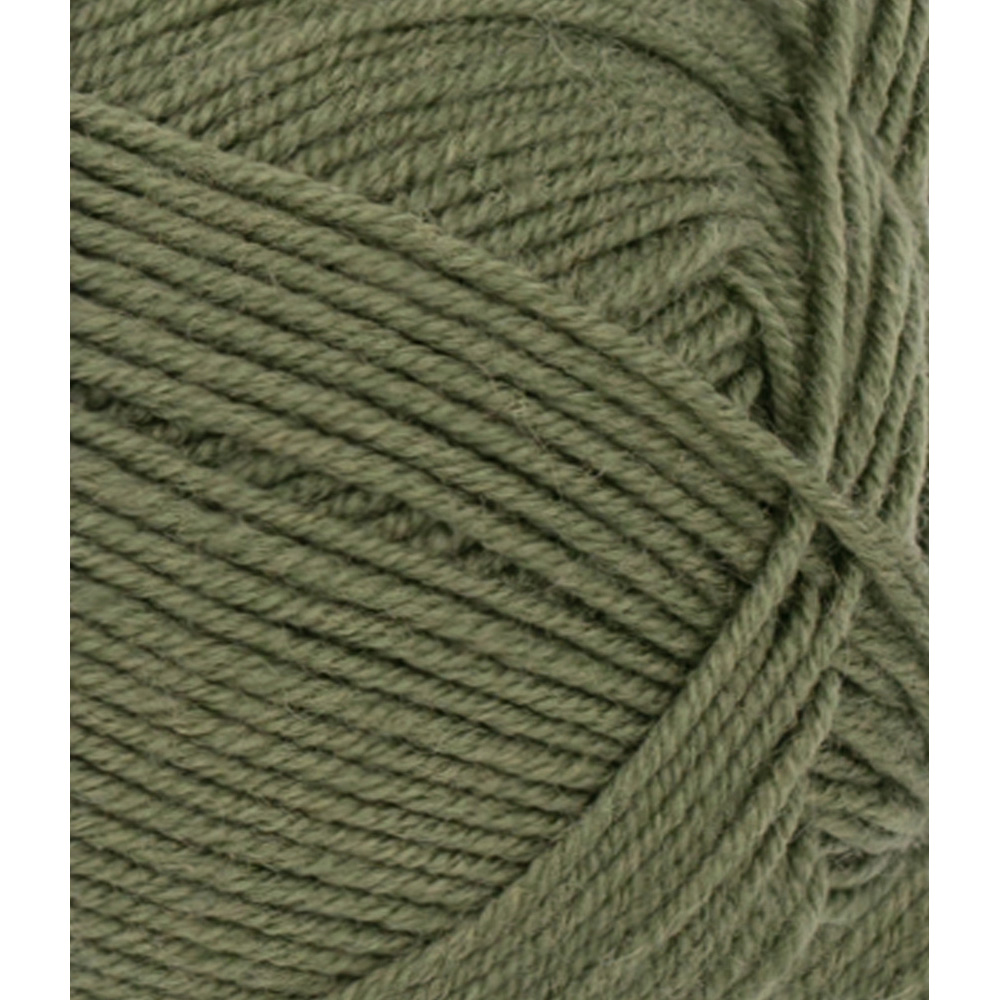 Wolle Sandnes Garn olivengronn Tynn Merinoull  175m 50g