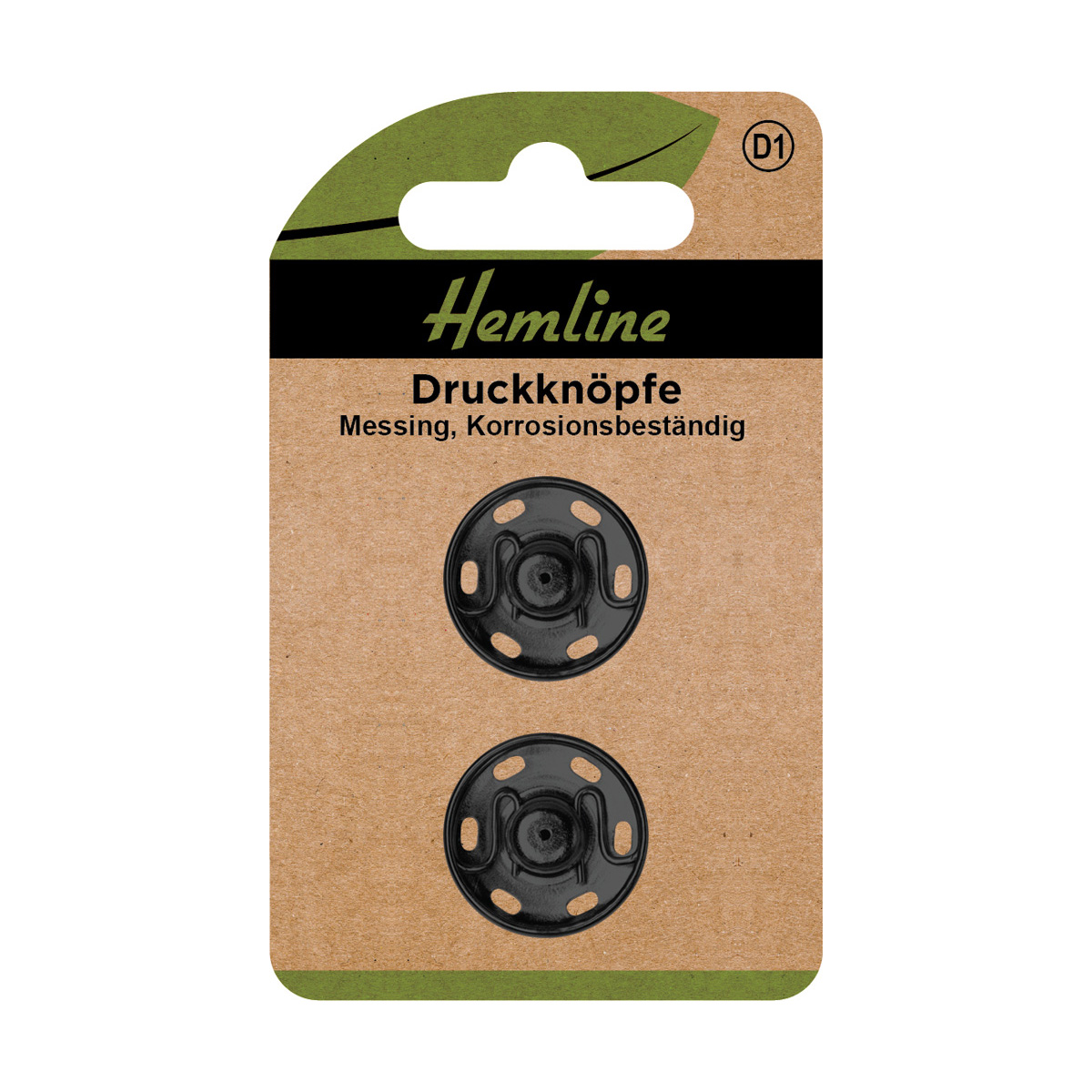 Druckknöpfe 21 mm schwarz 2 St