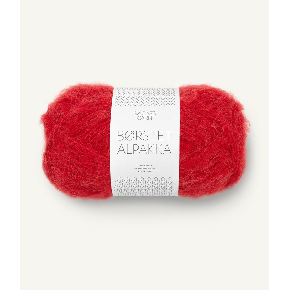Wolle Sandnes Garn equestrian red Borstet Alpakka  110m 50g
