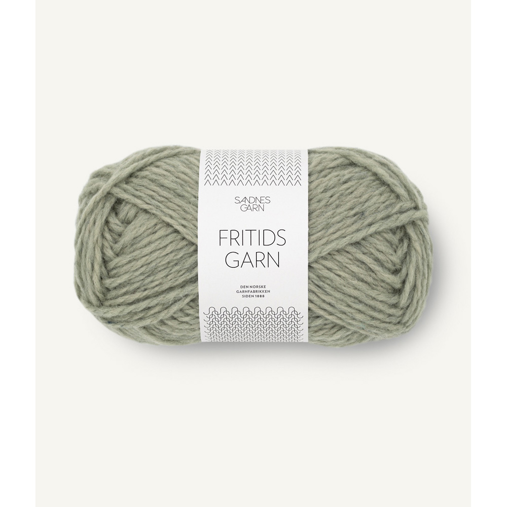 Wolle Sandnes Garn dusted light green Fritidsgarn 70m 50g