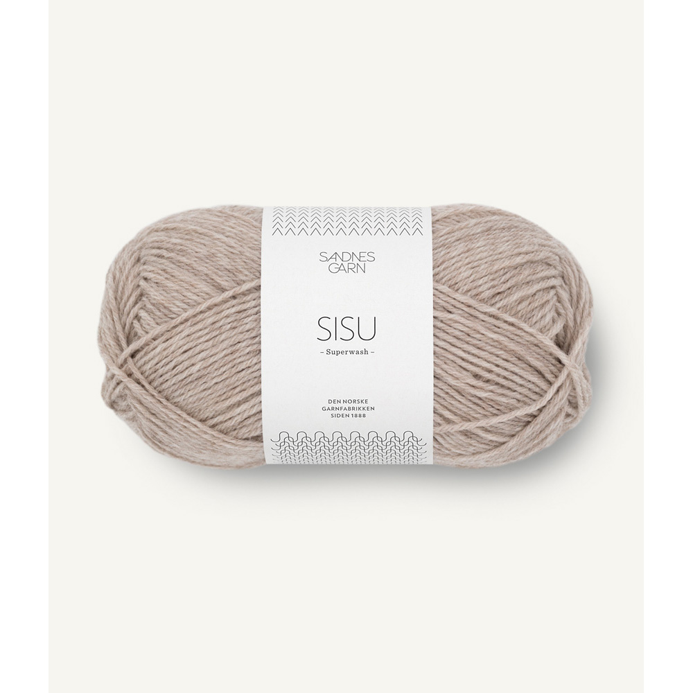 Wolle Sandnes Garn beige mottled Sisu 175m 50g