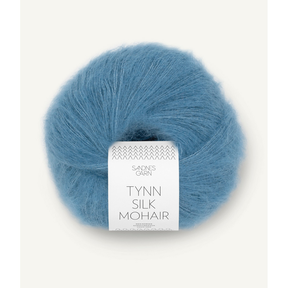 Wolle Sandnes Garn skyblue Tynn Silk Mohair  212m 25g