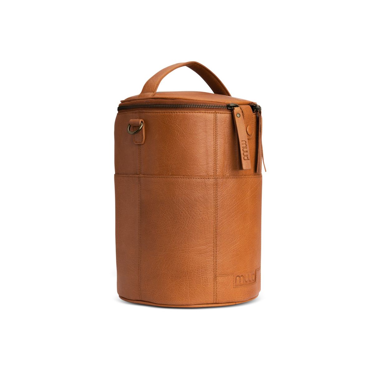 Lederorganizer rund mit Henkel, groß Saturn XL Whisky