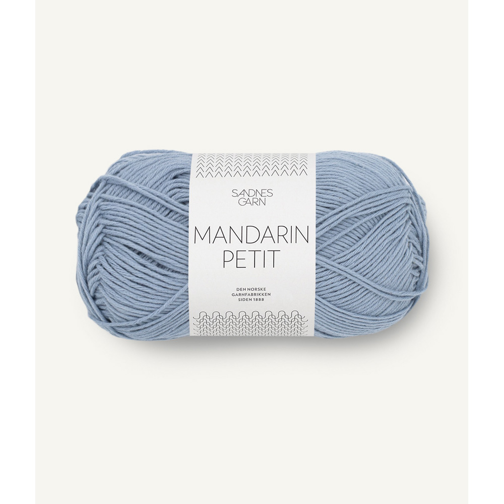 Wolle Sandnes Garn bla hortensia Mandarin Petit 180m 50g