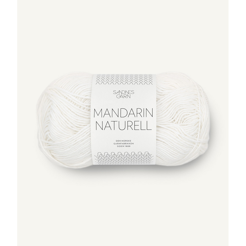 Wolle Sandnes Garn white Mandarin Naturell 130m 50g