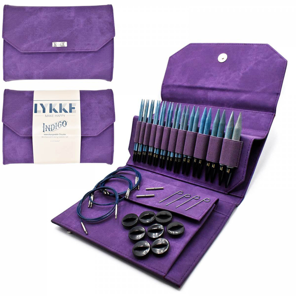 Nadelset austauschbare Nadelspitzen Violet Denim 13 cm 3,50 mm-12,00 mm