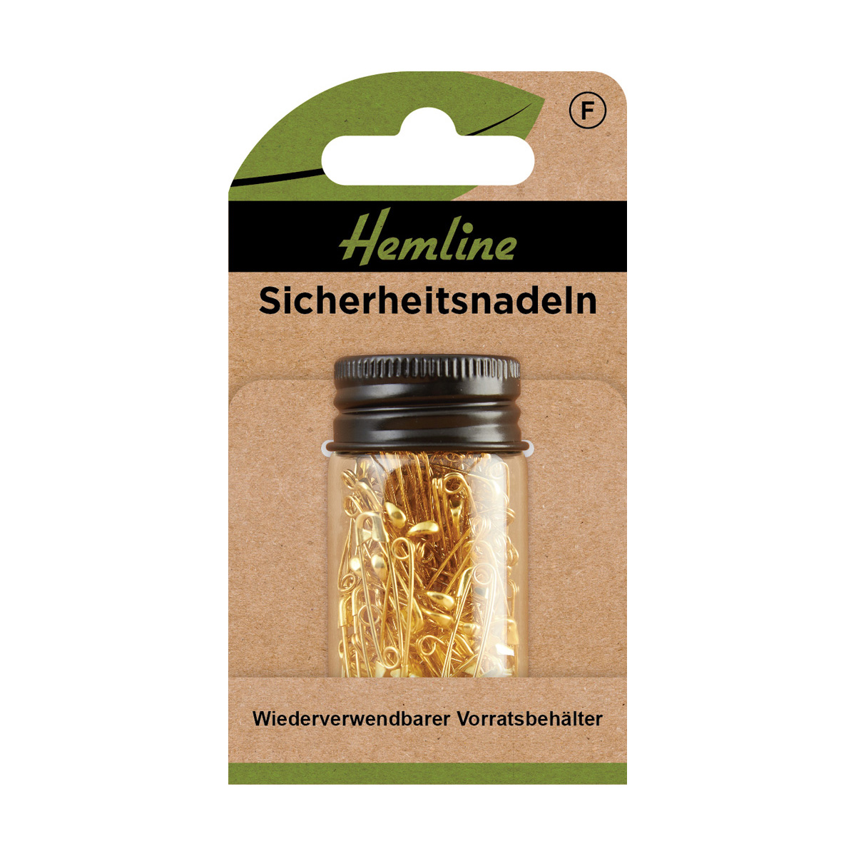 Sicherheitsnadeln 23 mm gold 100 St
