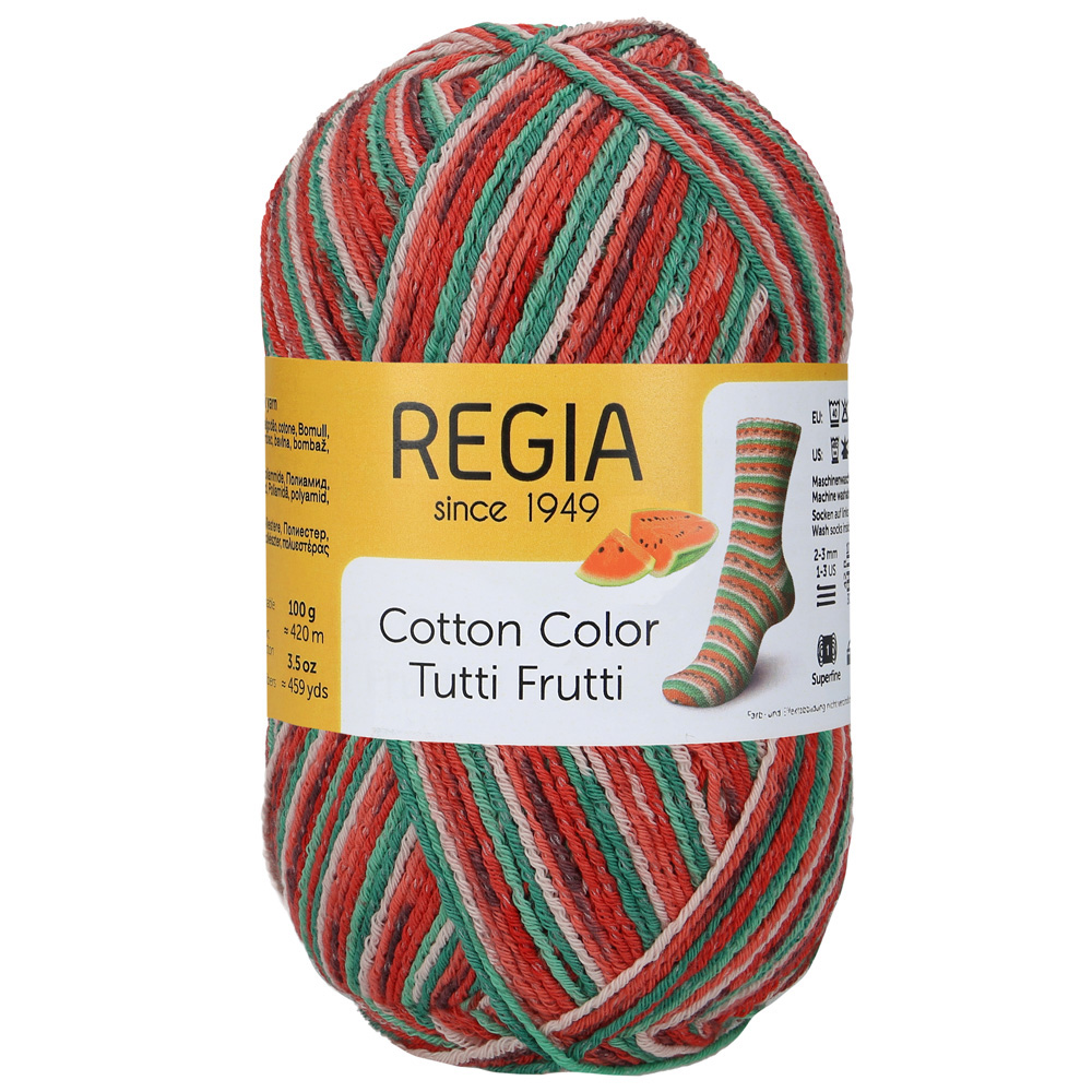Wolle Regia wassermelone Cotton Tutti Frutti Color 420m 100g