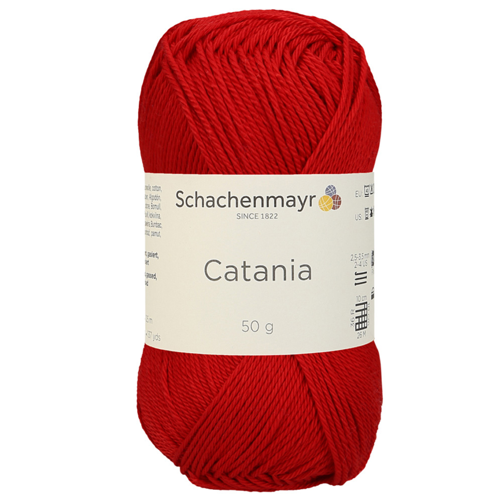 Wolle Schachenmayr signalrot Catania 125m 50g
