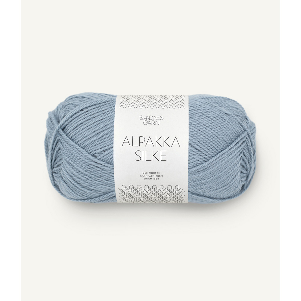 Wolle Sandnes Garn blau Alpakka Silke 200m 50g