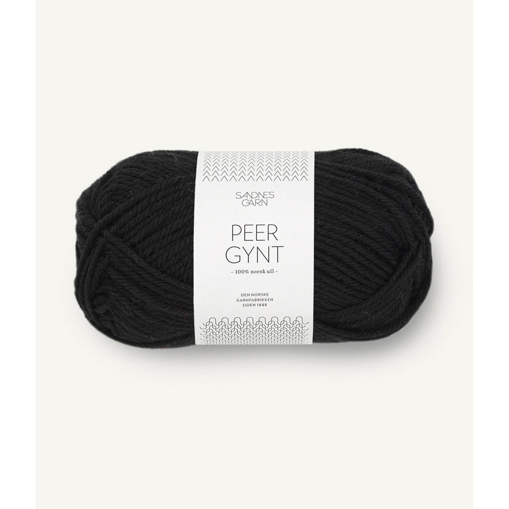 Wolle Sandnes Garn black Peer Gynt 91m 50g