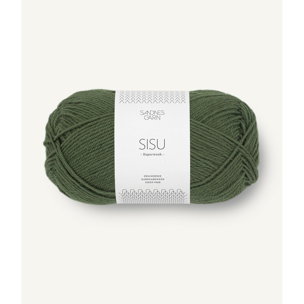 Wolle Sandnes Garn mosegrønn Sisu 175m 50g