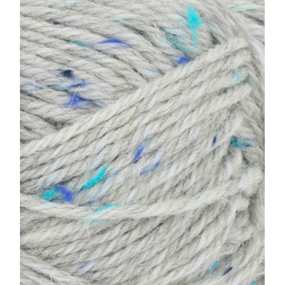 Wolle Sandnes Garn lys gramelert bla tweed Peer Gynt 91m 50g