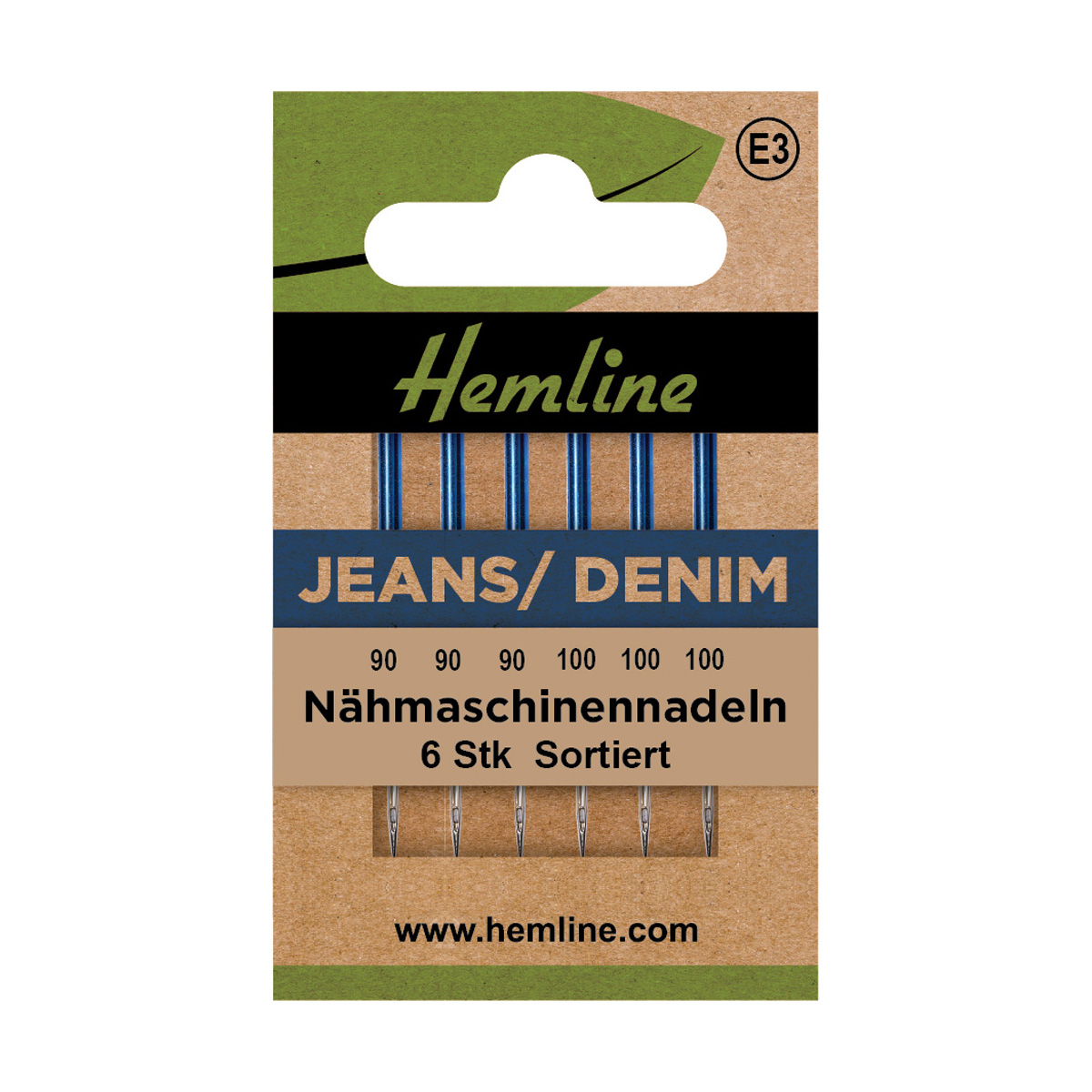 Nähmaschinennadeln Jeans/Denim Sortiert