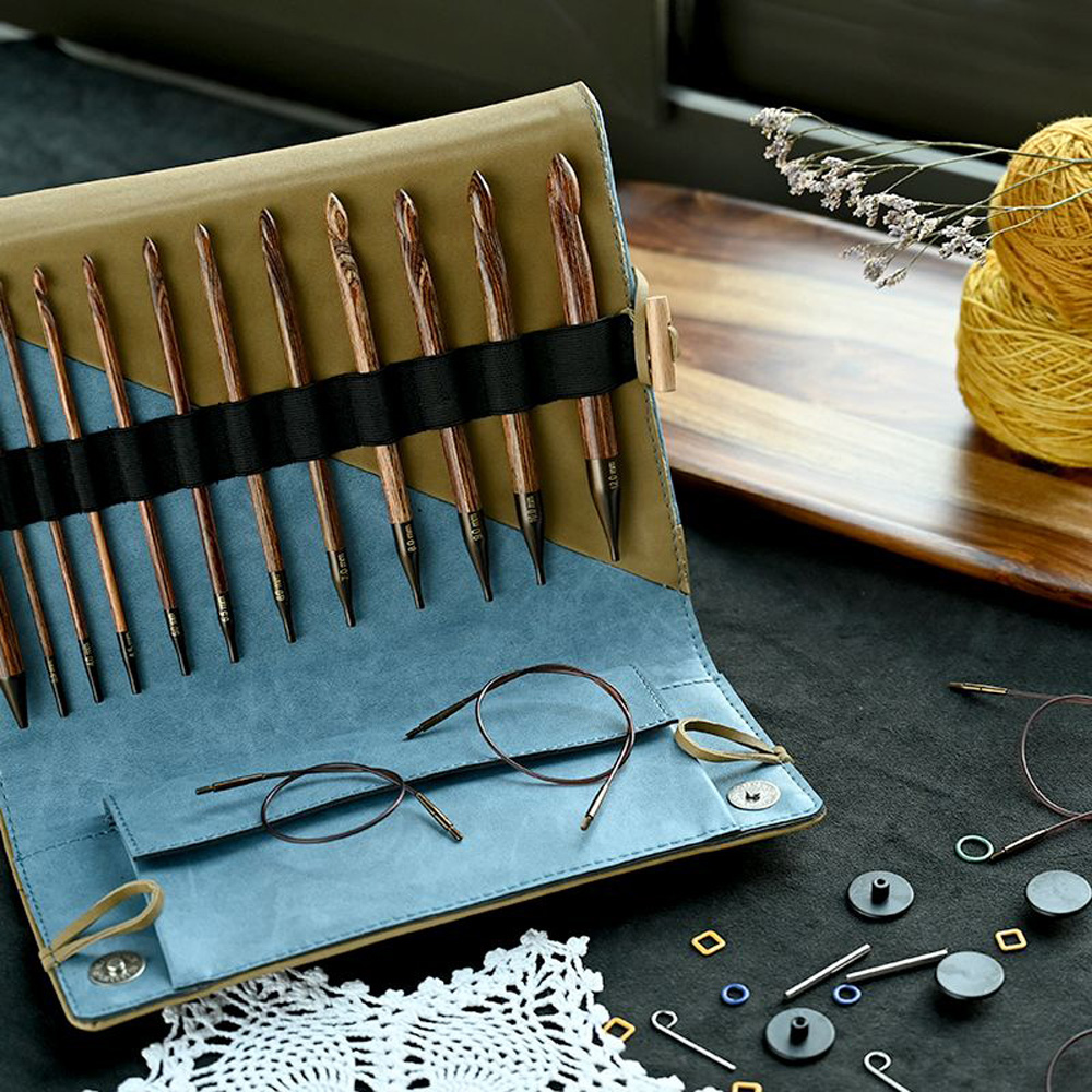 Set Regal tunesische Häkelnadeln Ginger
