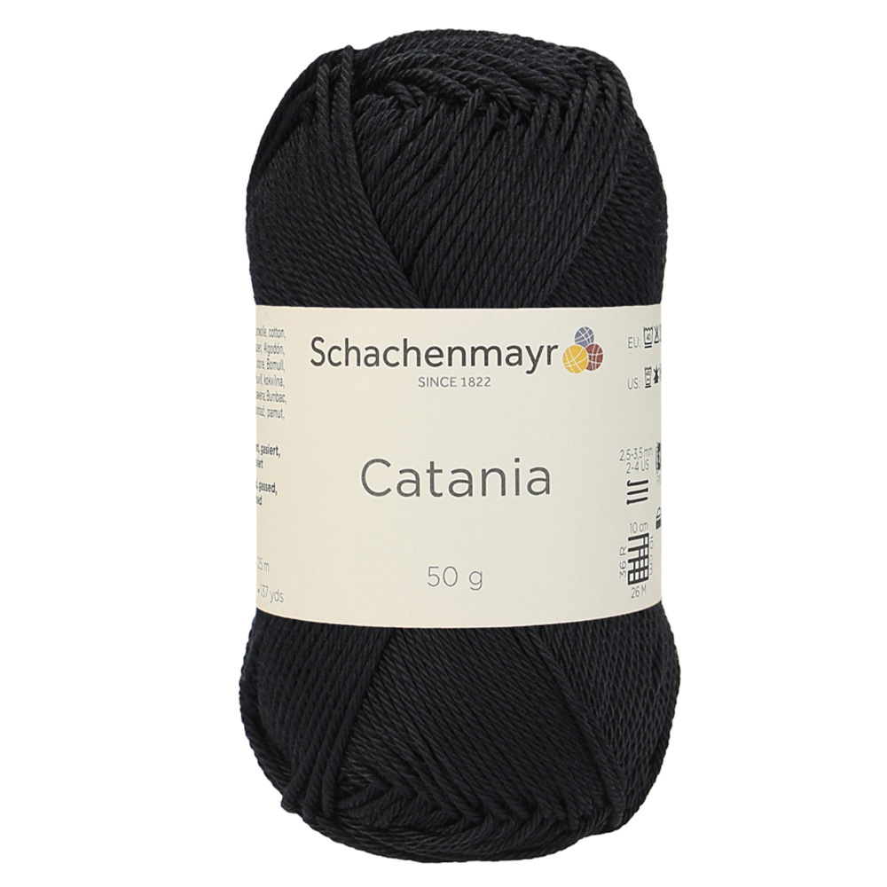 Wolle Schachenmayr schwarz Catania 125m 50g