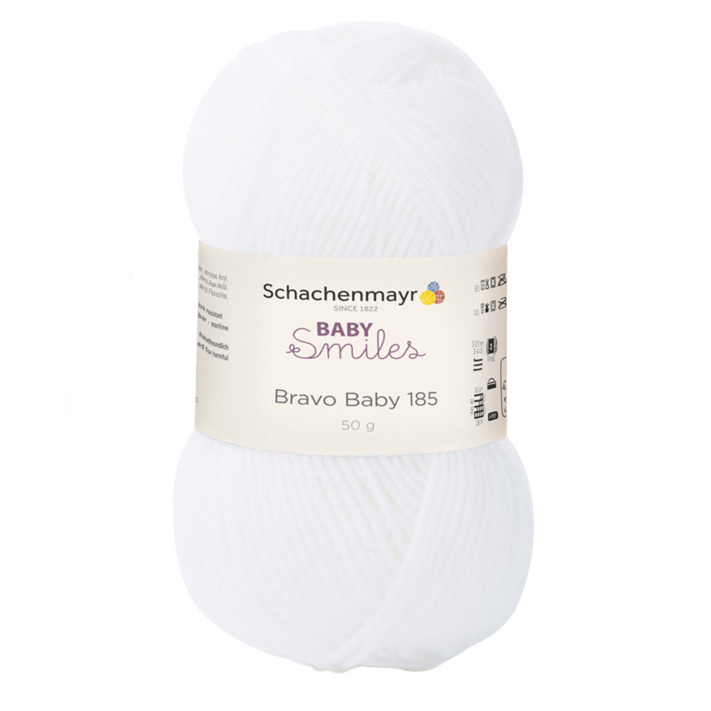 Wolle Schachenmayr weiß Baby Smiles Bravo 184m 50g
