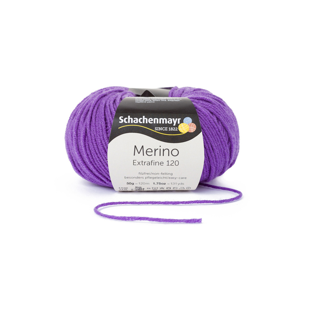 Wolle Schachenmayr violett Merino Extrafine  120m 50g