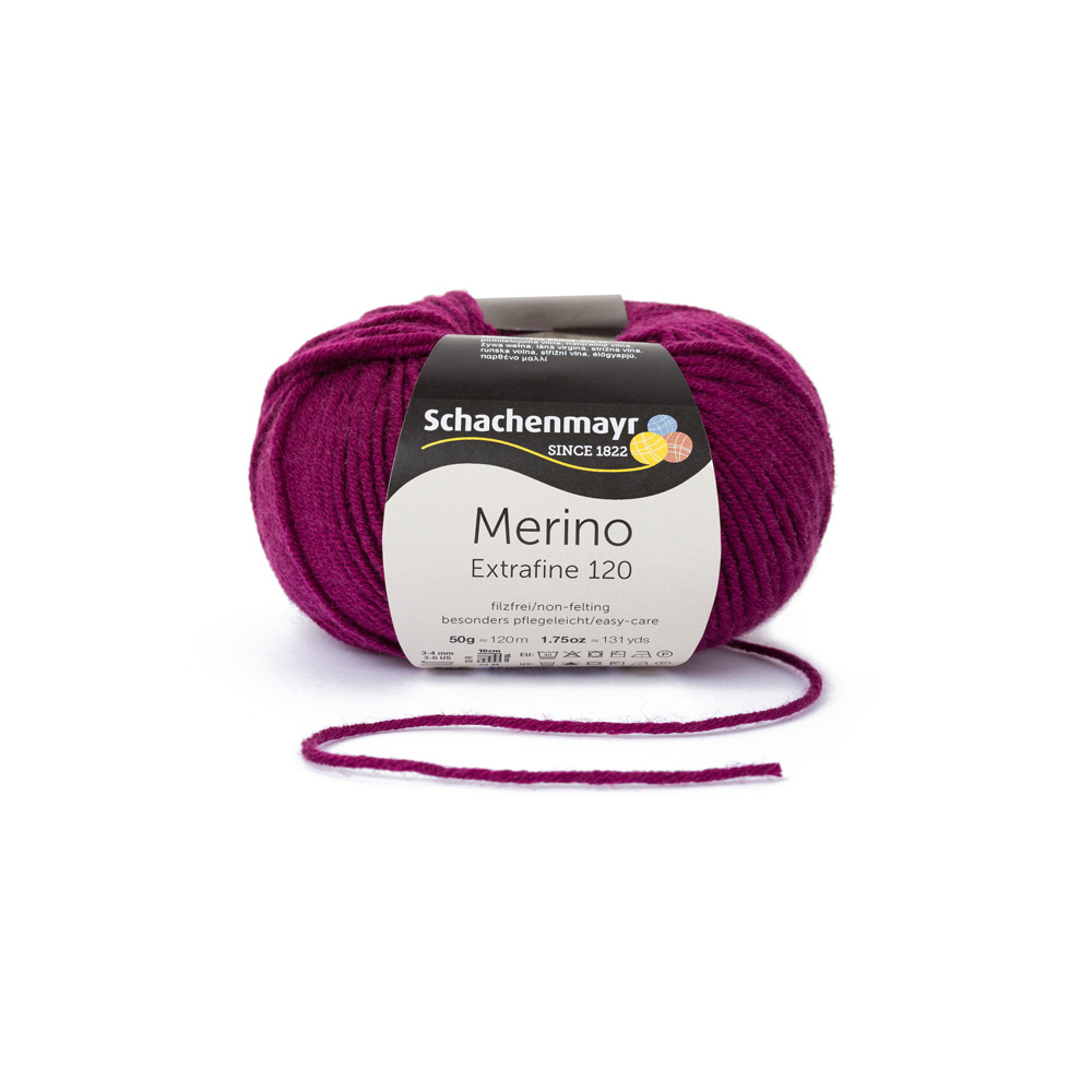 Wolle Schachenmayr burgund Merino Extrafine  120m 50g
