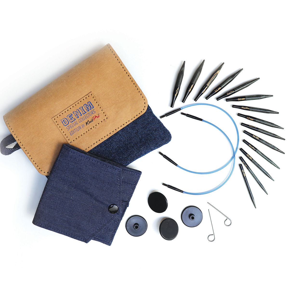 Set austauschbare Rundstricknadeln Indigo Wood Short