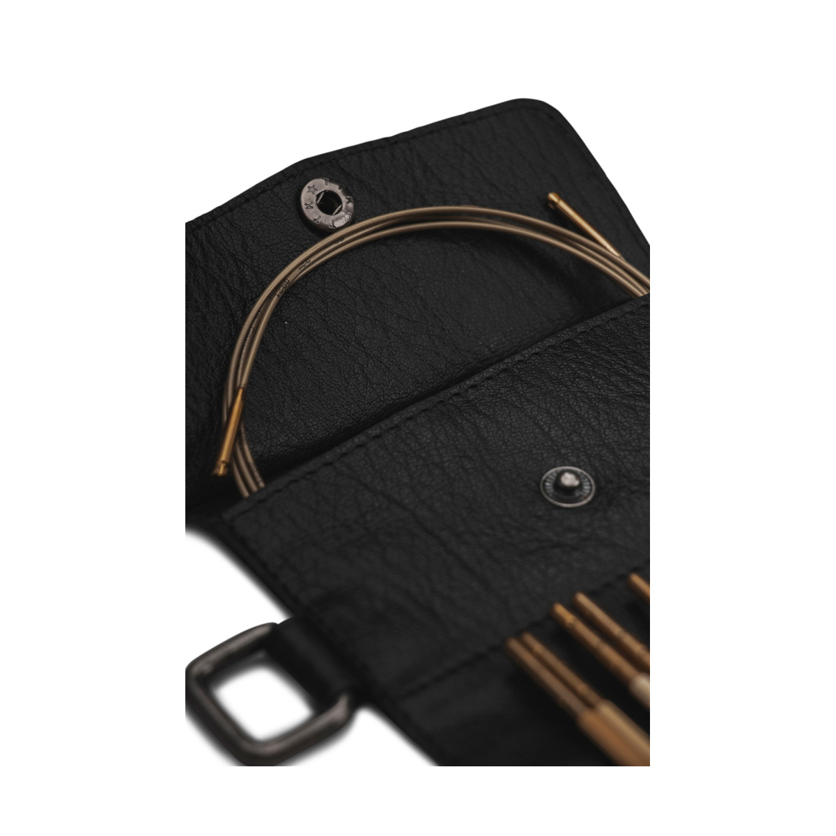 Lederetui Stricknadeln Carita D Black Lederetui Stricknadeln Carita D Black