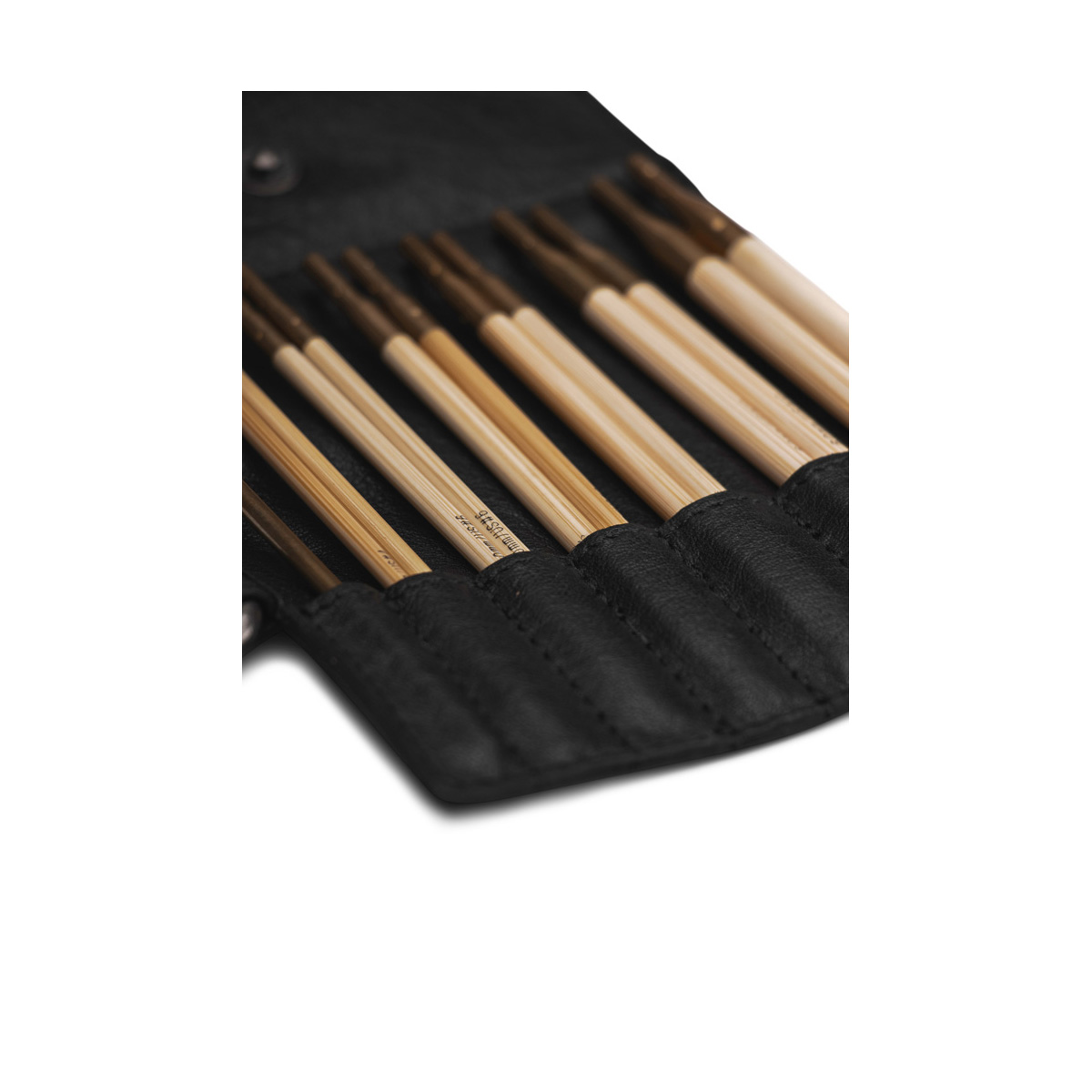 Lederetui Stricknadeln Carita D Black Lederetui Stricknadeln Carita D Black
