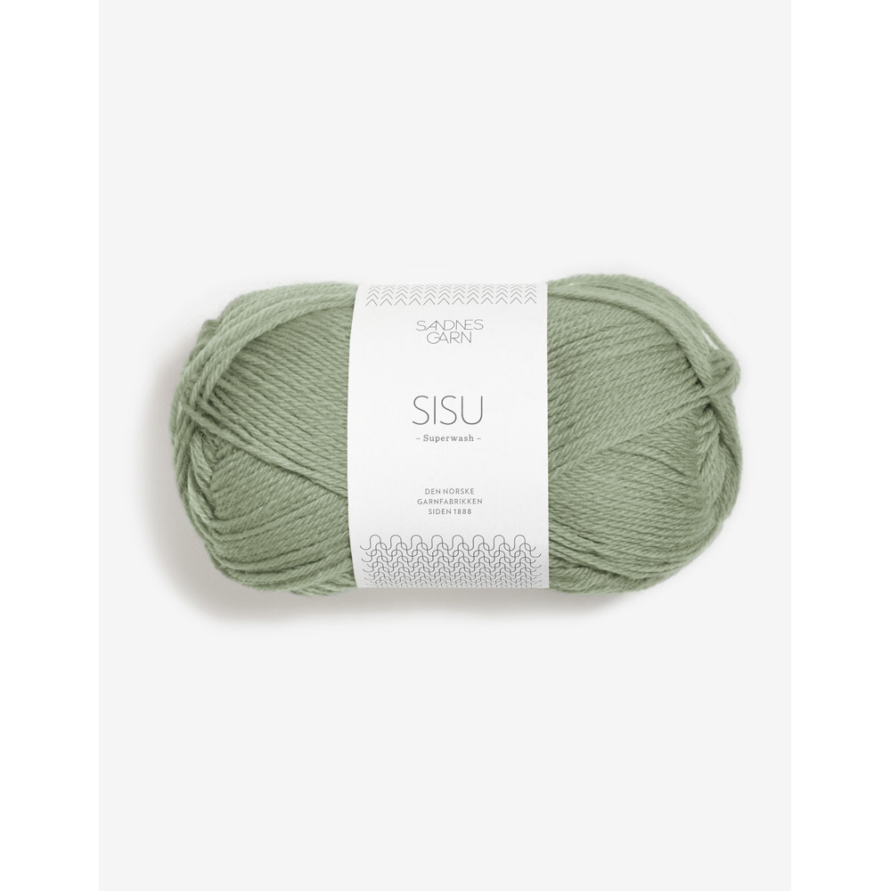 Wolle Sandnes Garn dusty light green Sisu 175m 50g