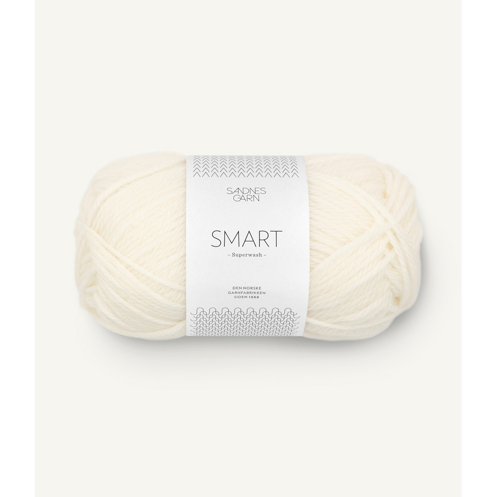 Wolle Sandnes Garn creme Smart 100m 50g