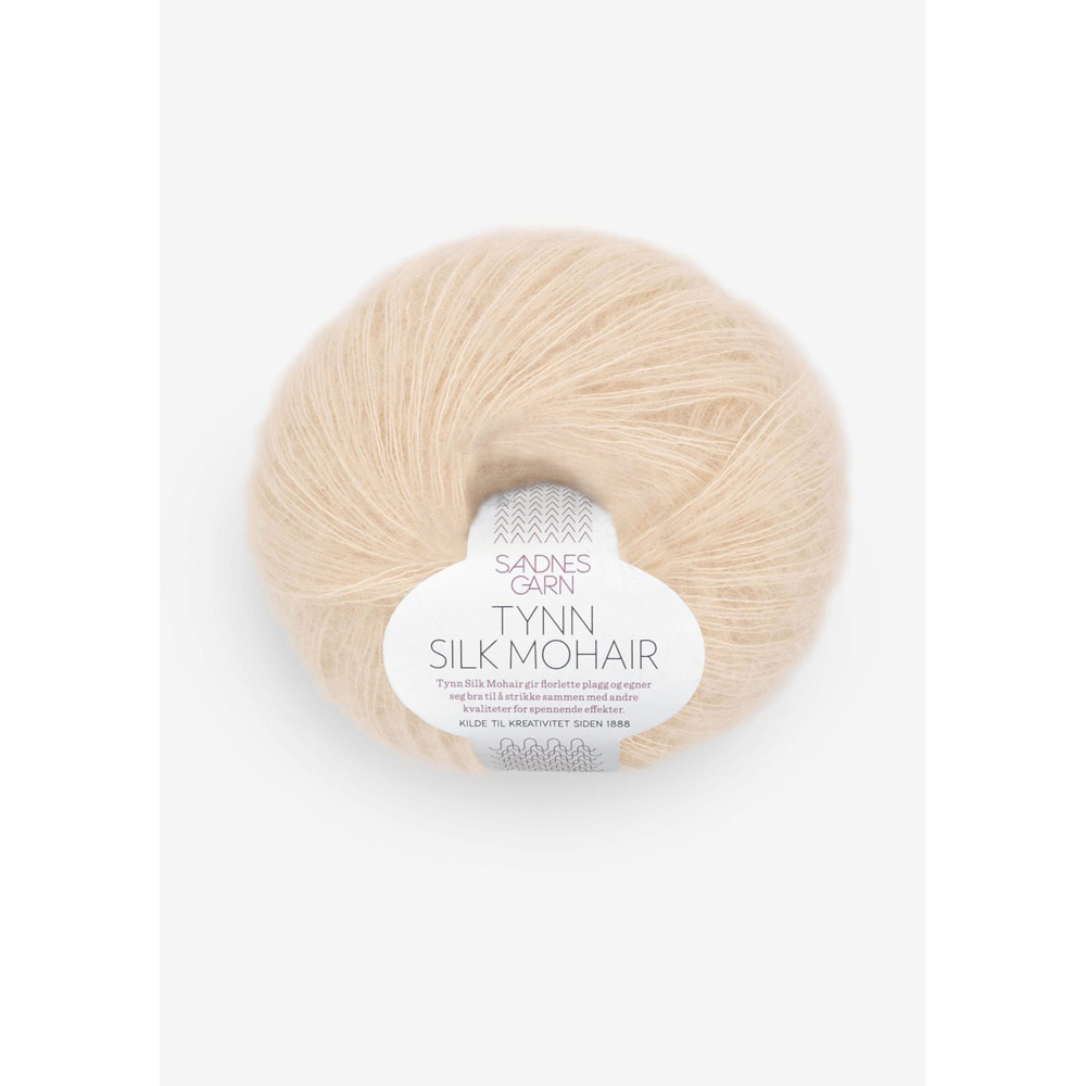 Wolle Sandnes Garn mandel Tynn Silk Mohair  212m 25g