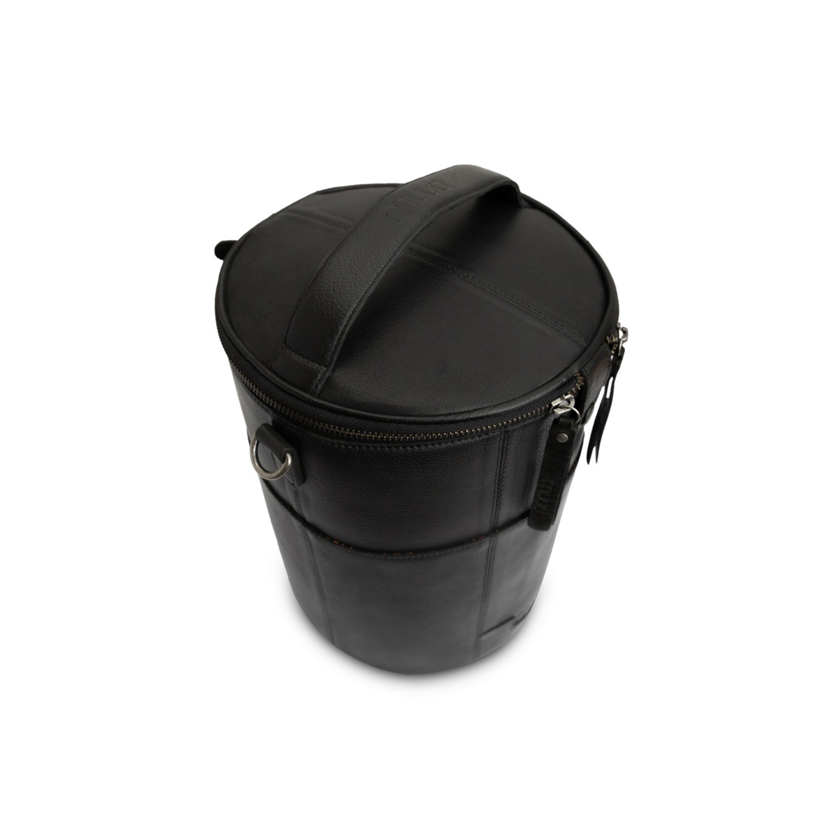Lederorganizer rund mit Henkel, groß Saturn XL Black