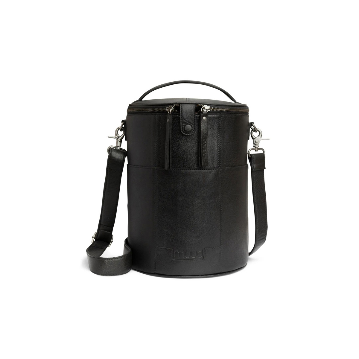 Lederorganizer rund mit Henkel, groß Saturn XL Black