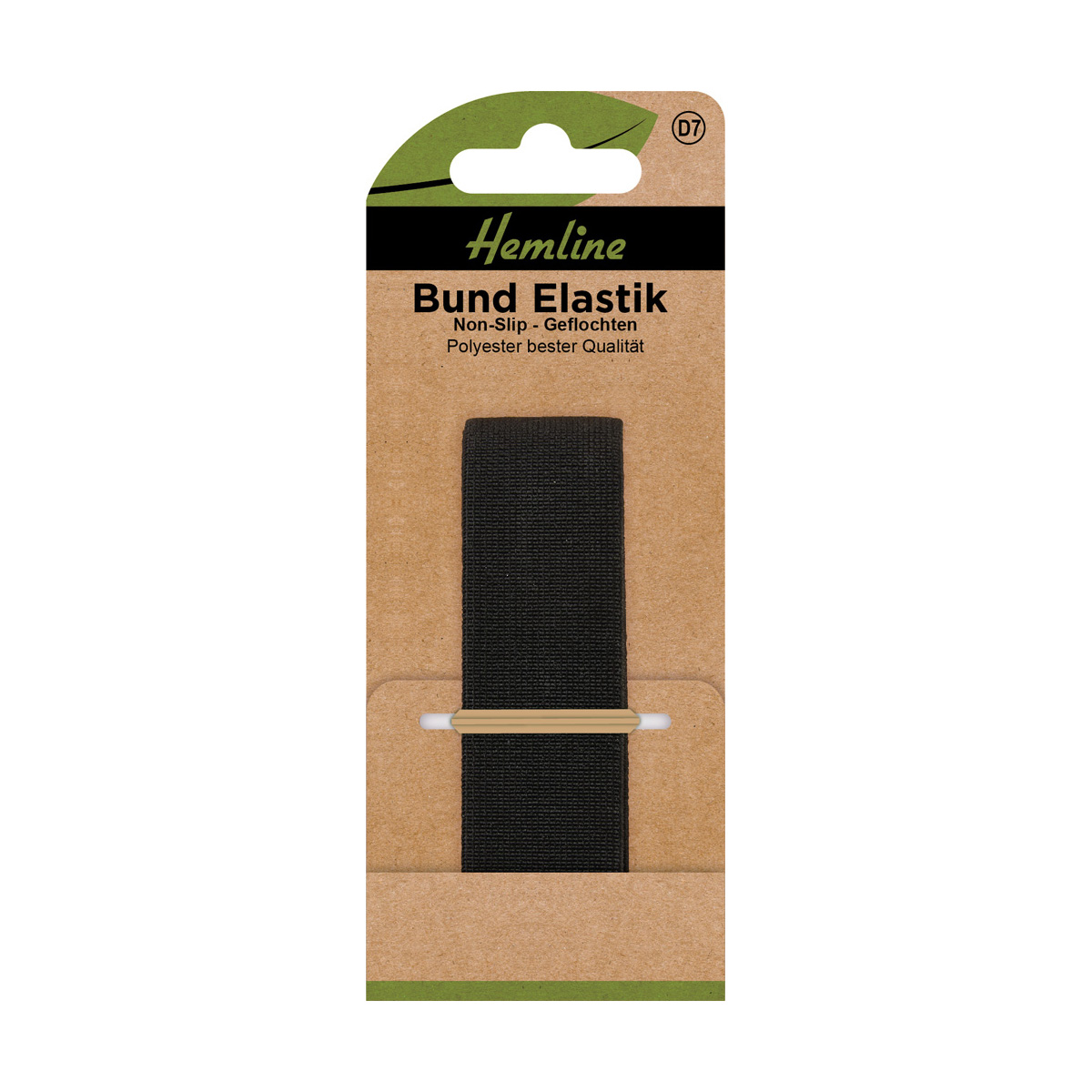 Bund Elastik Non-Slip 25 mm x 1 m schwarz