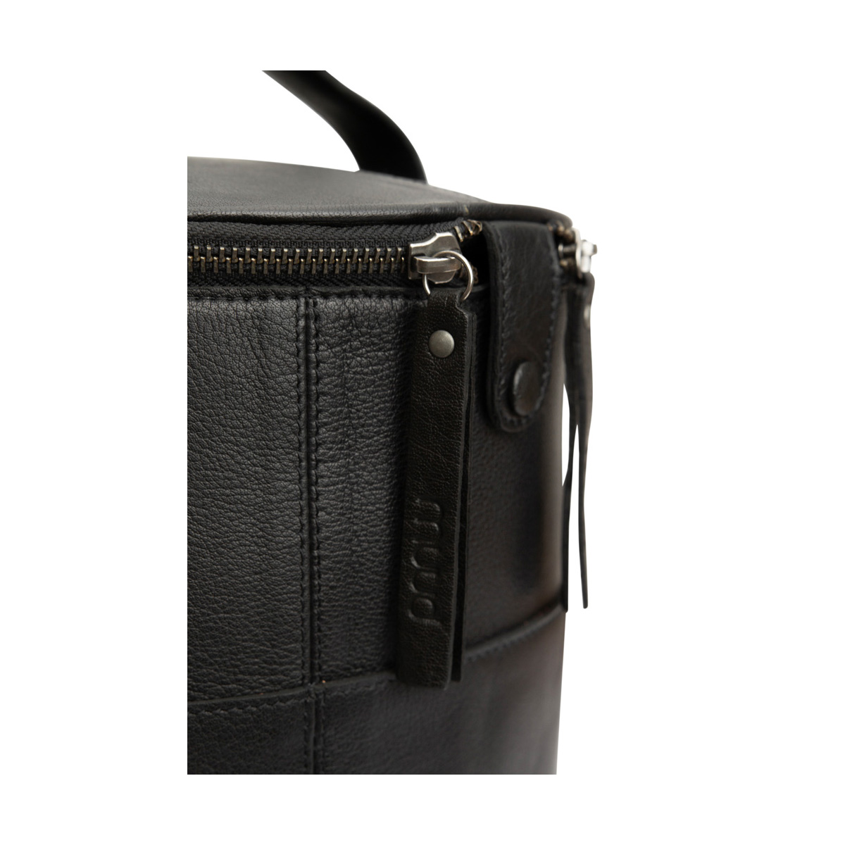 Lederorganizer rund mit Henkel, groß Saturn XL Black