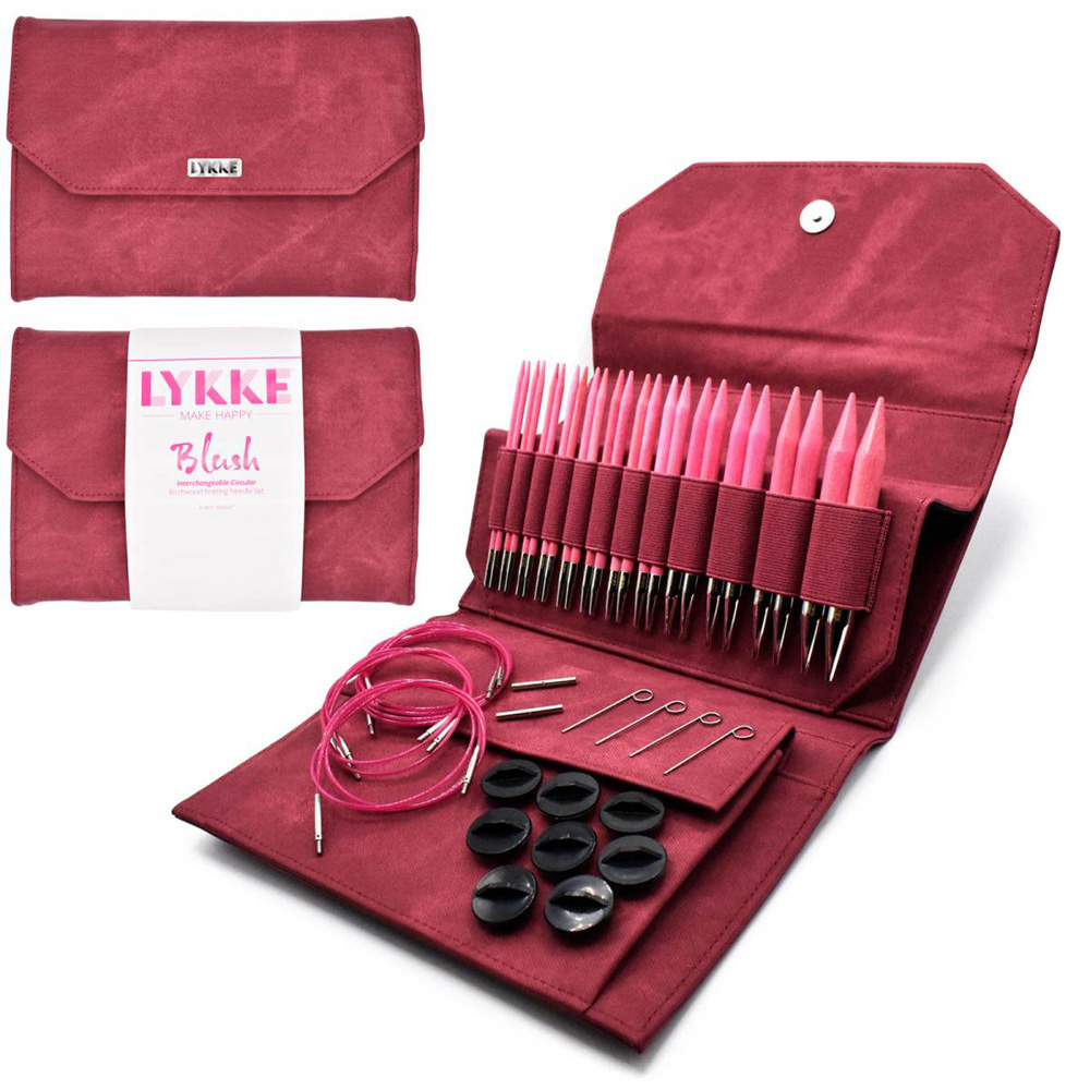 Nadelset austauschbare Nadelspitzen Blush Crimson 13 cm 3,50 mm-12,00 mm