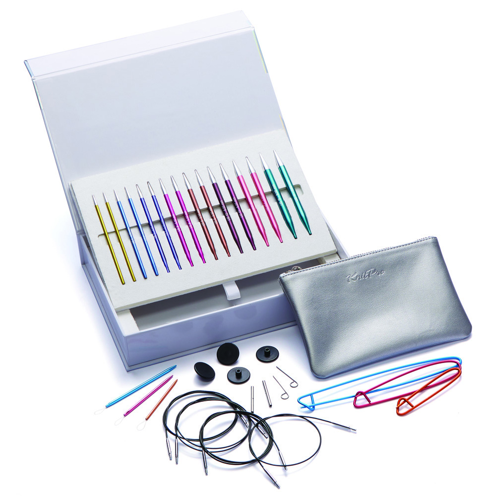 Nadelset auswechselbare Nadelspitzen ZING Alu Melodies of Joy, 8 Paar 3,5 - 8,0 mm